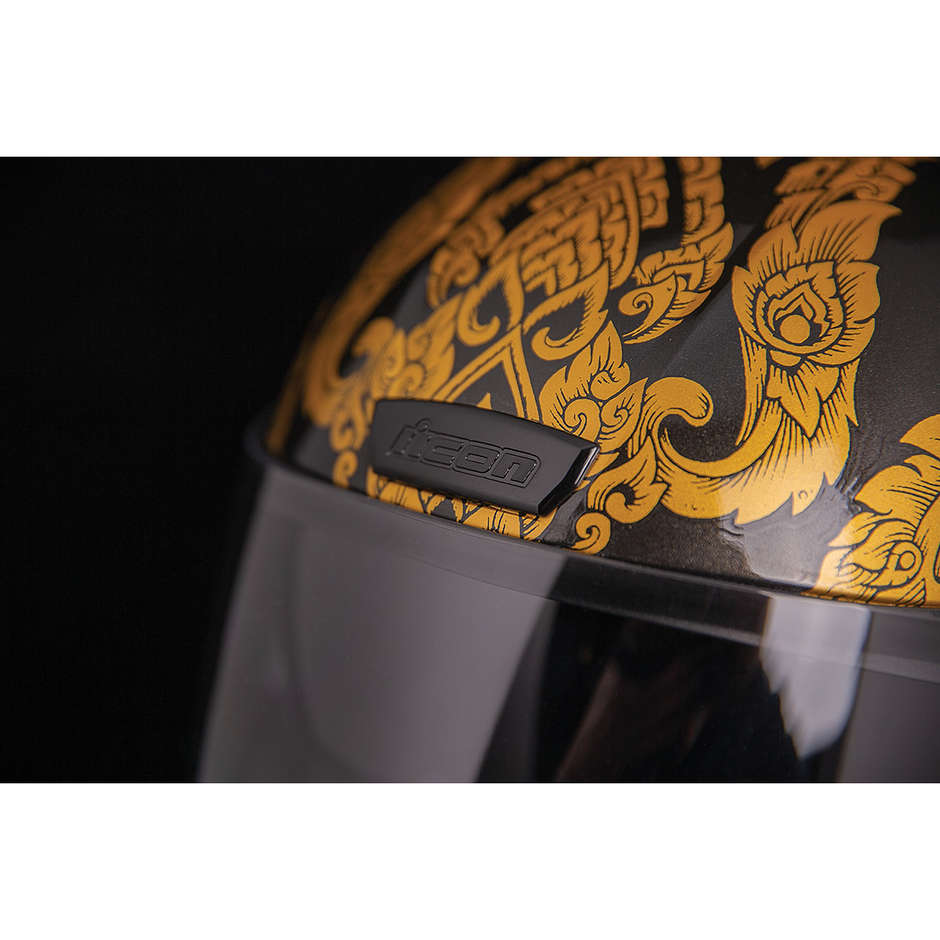 Integral Motorcycle Helmet Icon AIRFORM ESTHETIQUE Gold