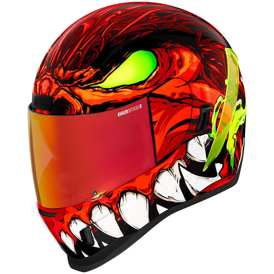 Integral Motorcycle Helmet Icon AIRFORM MANIK´R Red
