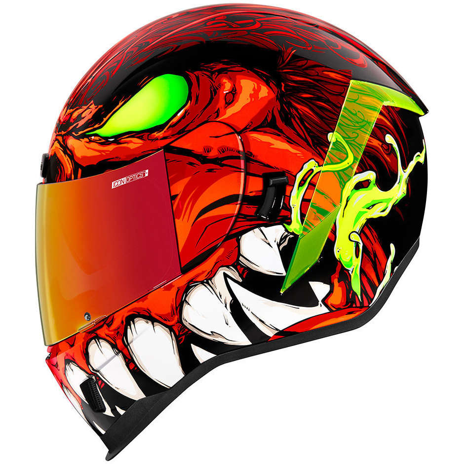 Integral Motorcycle Helmet Icon AIRFORM MANIK´R Red