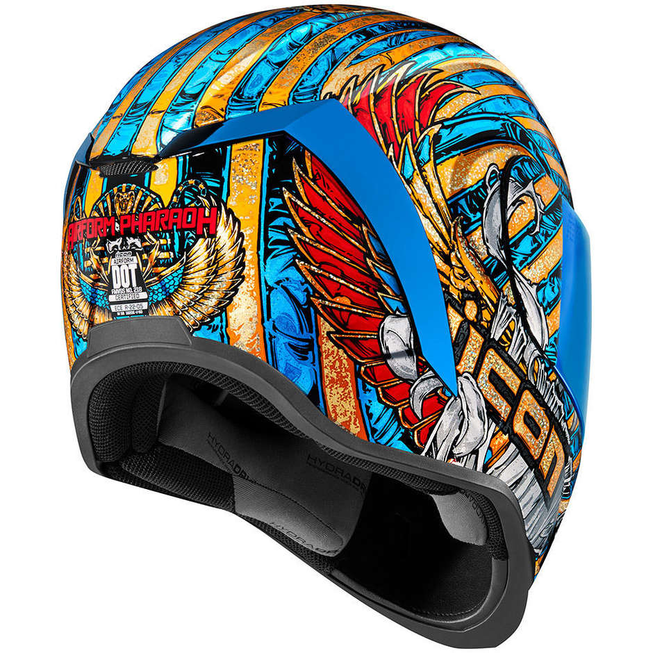 Integral Motorcycle Helmet Icon AIRFORM PHARAOH Gold