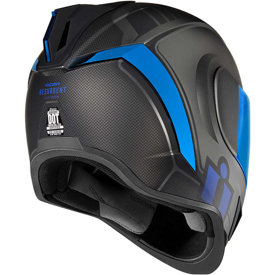 Integral Motorcycle Helmet Icon AIRFORM Resurgent Blue