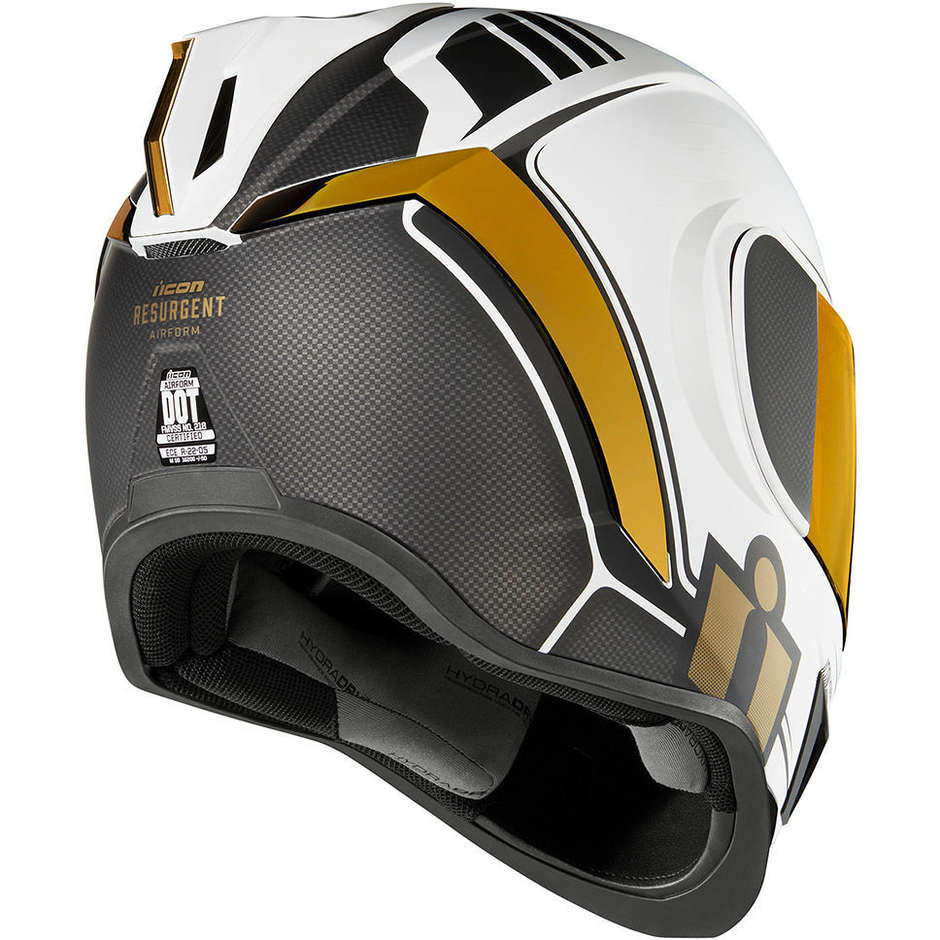 Integral Motorcycle Helmet Icon AIRFORM Resurgent White