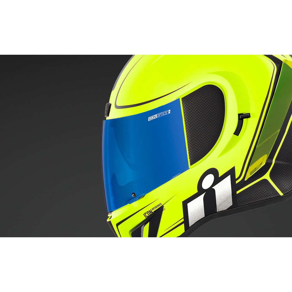 Integral Motorcycle Helmet Icon AIRFORM Resurgent Yellow Fluo
