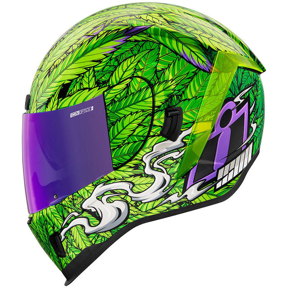 Integral Motorcycle Helmet Icon AIRFORM RITEMIND GLOW Green
