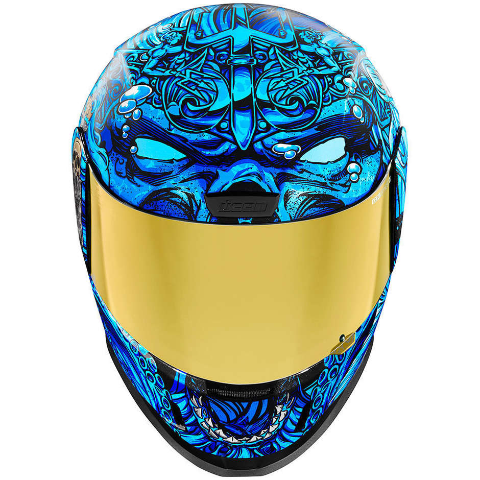 Integral Motorcycle Helmet Icon AIRFORM SHIPS COMPANY Blue
