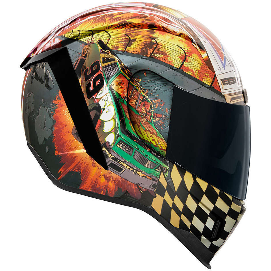 Integral Motorcycle Helmet Icon AIRFORM STROKER Black