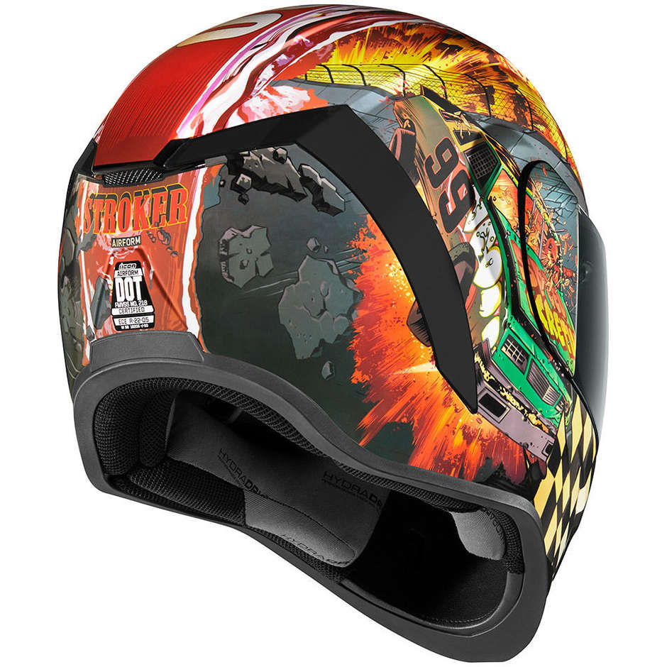 Integral Motorcycle Helmet Icon AIRFORM STROKER Black