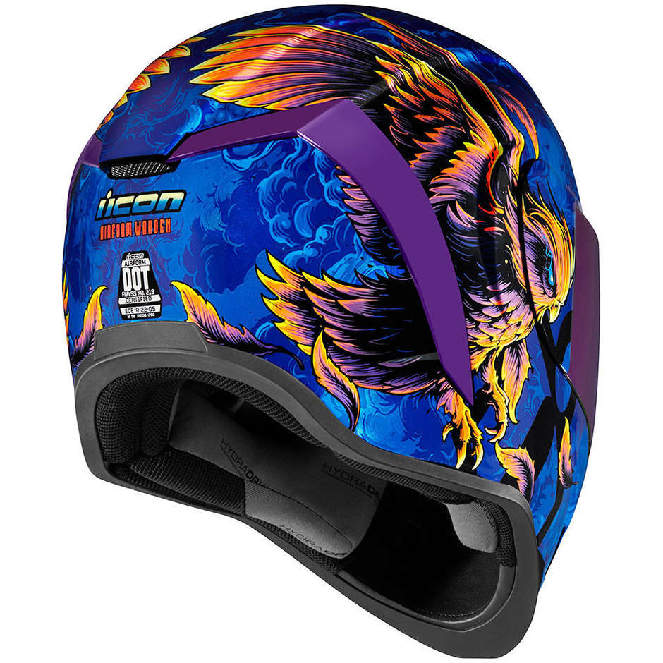 Integral Motorcycle Helmet Icon AIRFORM WARDEN Blue