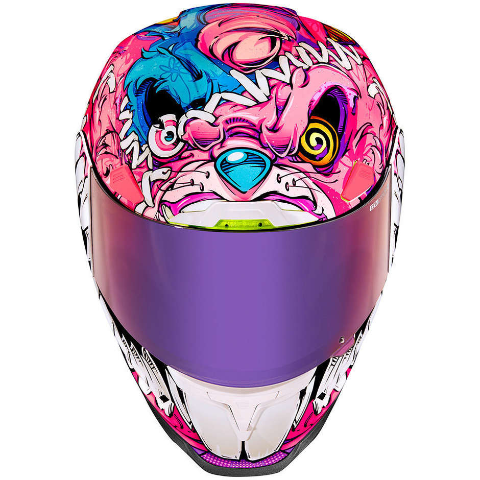 Integral Motorcycle Helmet Icon AIRFRAME PRO BEASTIE BUNNY Pink