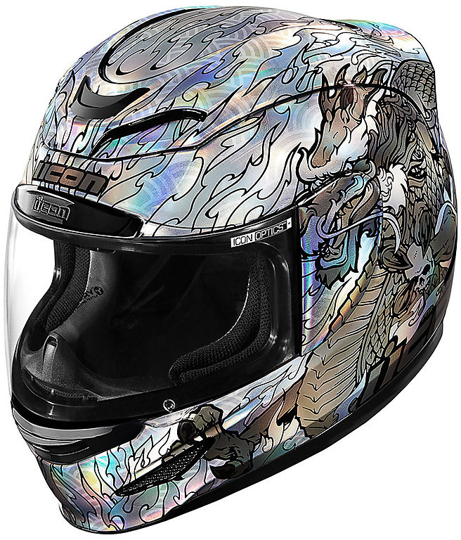 Integral Motorcycle Helmet Icon AIRMADA Legion Silver For Sale Online