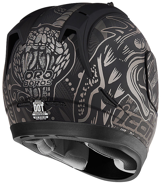 Integral Motorcycle Helmet Icon ALLIANCE Gold Boros Black For Sale