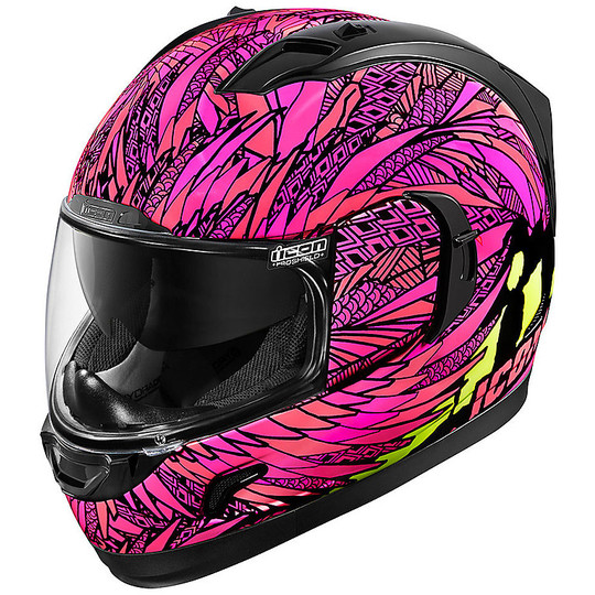 Integral Motorcycle Helmet Icon ALLIANCE GT Bird Strike Rosa