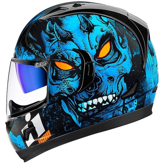 Integral Motorcycle Helmet Icon Alliance GT The Blue Horror