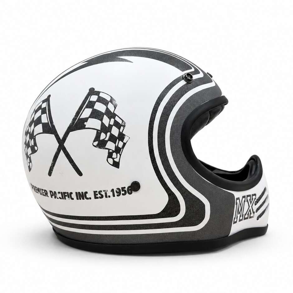 Integral Motorcycle Helmet in 70's Style Fiber Premier MX BTR 817 BM matt