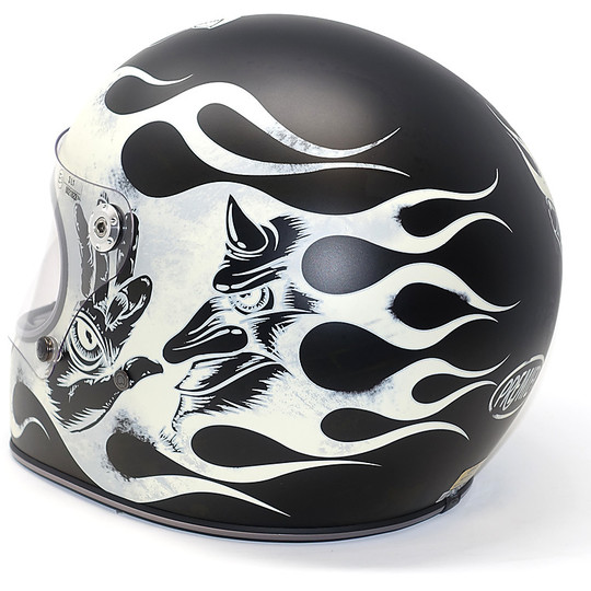 Integral Motorcycle Helmet in 70's Style Fiber Premier TROPHY BD 9BM Matt