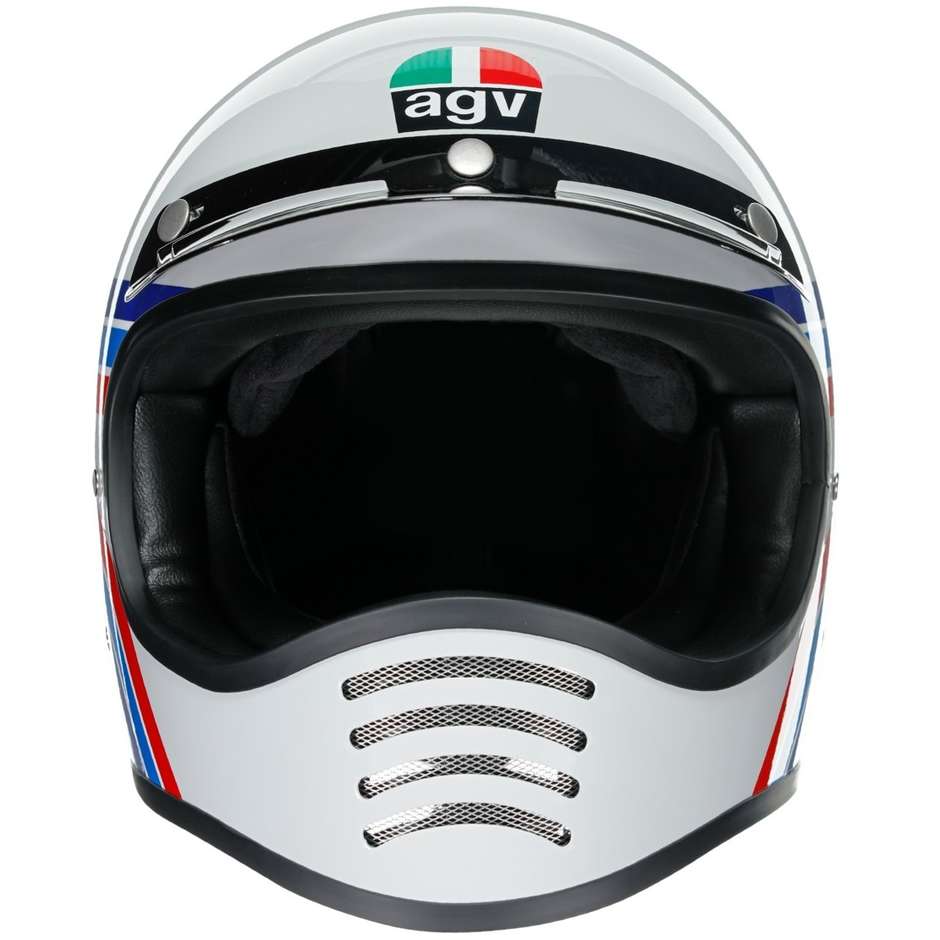 Integral Motorcycle Helmet In Agv Fiber X101 DAKAR 87 Red Blue