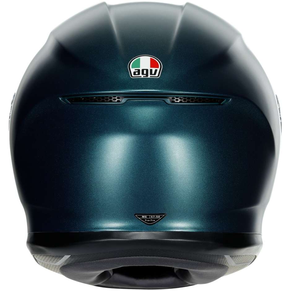 Integral Motorcycle Helmet in Agv K6 Fiber Opaque PETROL