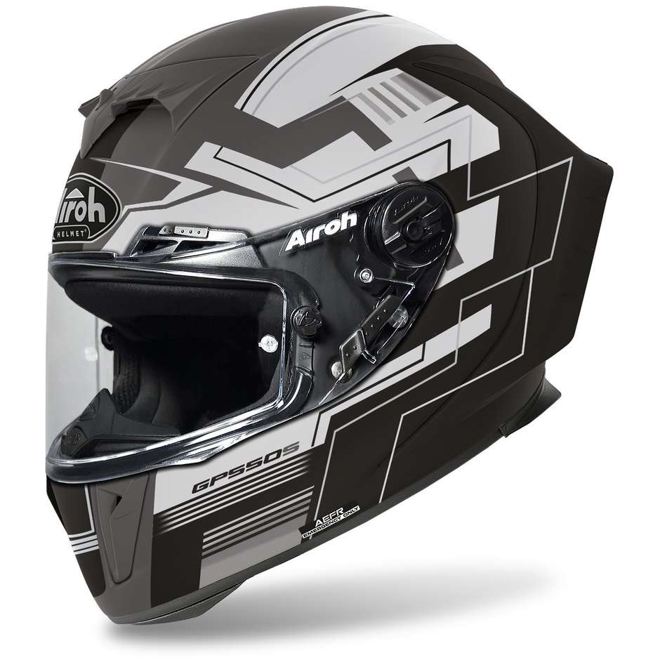 Integral Motorcycle Helmet in Airoh Fiber GP550 S Challenge Matt Black