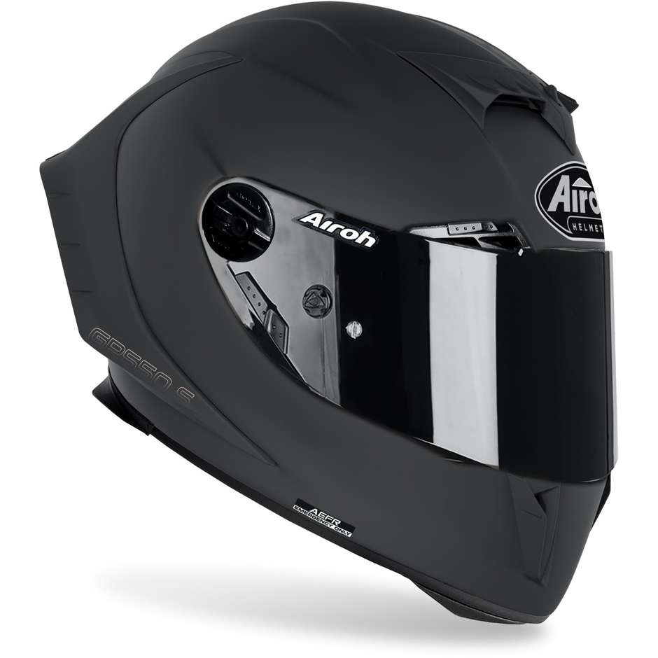 Integral Motorcycle Helmet in Airoh Fiber GP550 S Color Dark Gray Opaque
