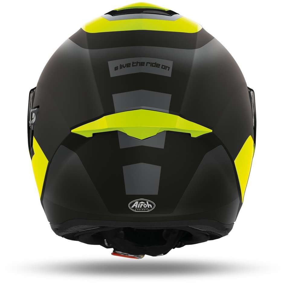 Integral Motorcycle Helmet in Airoh Fiber ST 501 Dock Matt Yellow