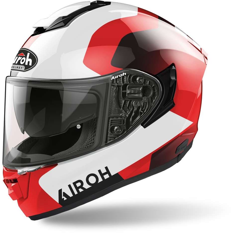 Integral Motorcycle Helmet in Airoh Fiber ST 501 Glossy Red Dock
