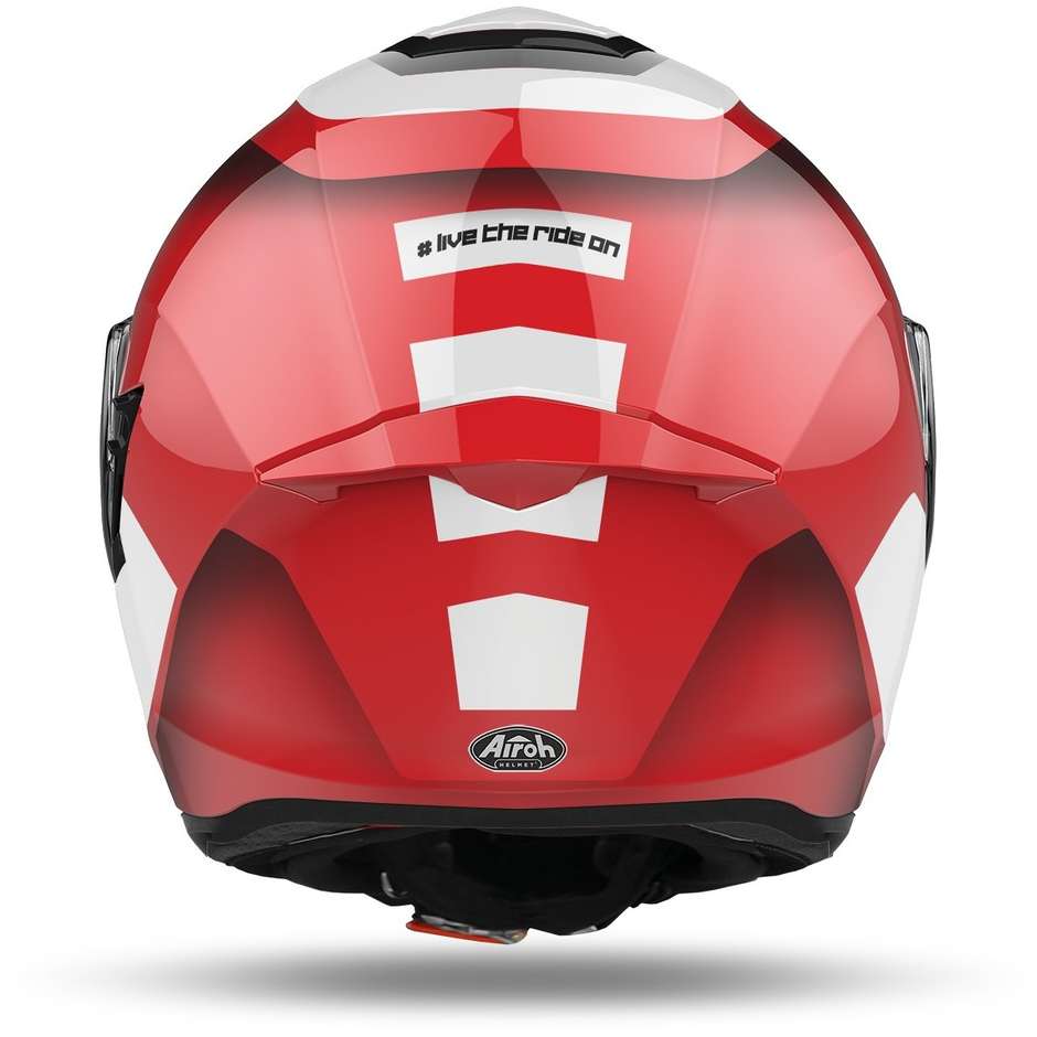 Integral Motorcycle Helmet in Airoh Fiber ST 501 Glossy Red Dock