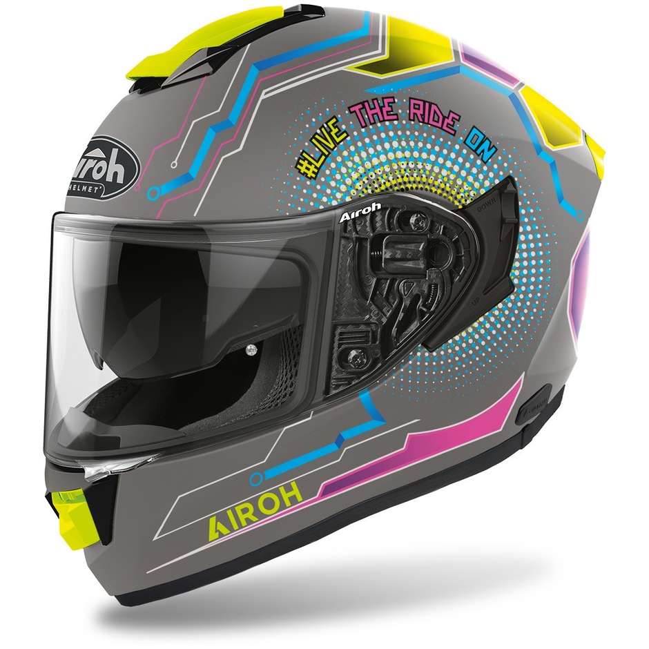 Integral Motorcycle Helmet in Airoh Fiber ST 501 Power Matt