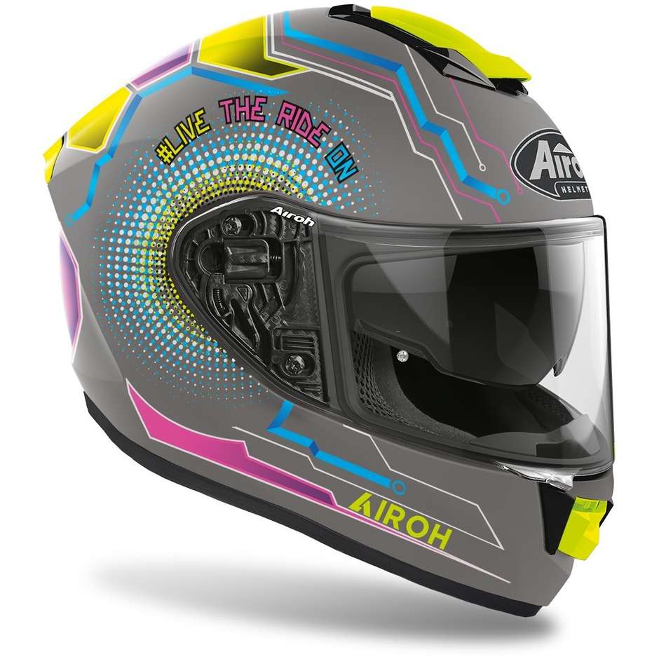 Integral Motorcycle Helmet in Airoh Fiber ST 501 Power Matt