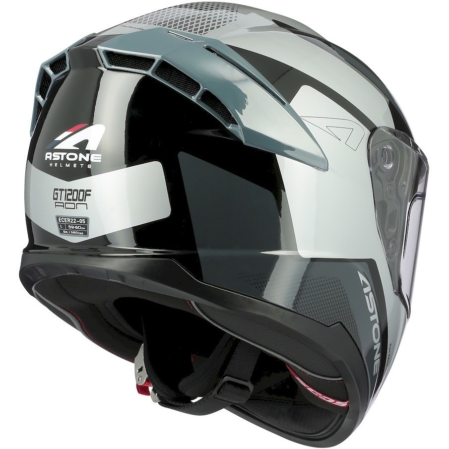 Integral Motorcycle Helmet in Astone GT1200 F ADN Gray Silver Fiber