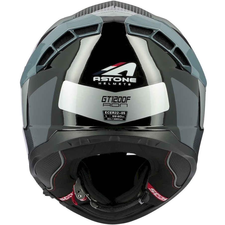 Integral Motorcycle Helmet in Astone GT1200 F ADN Gray Silver Fiber