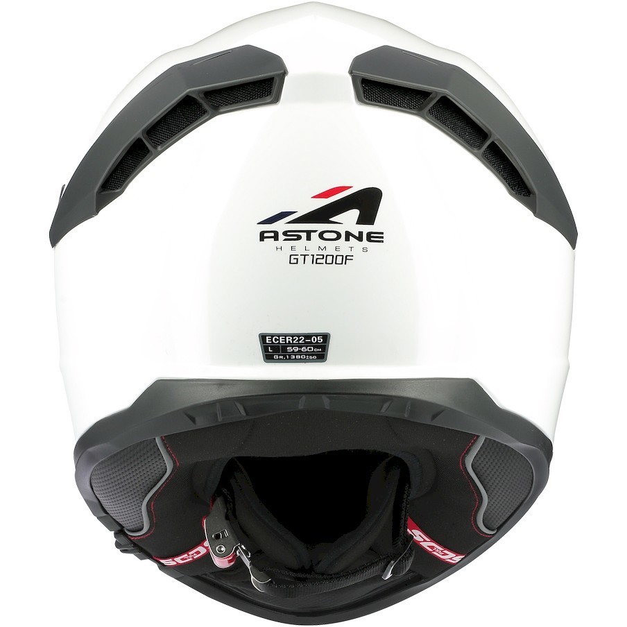Integral Motorcycle Helmet in Astone GT1200 F Glossy White Fiber
