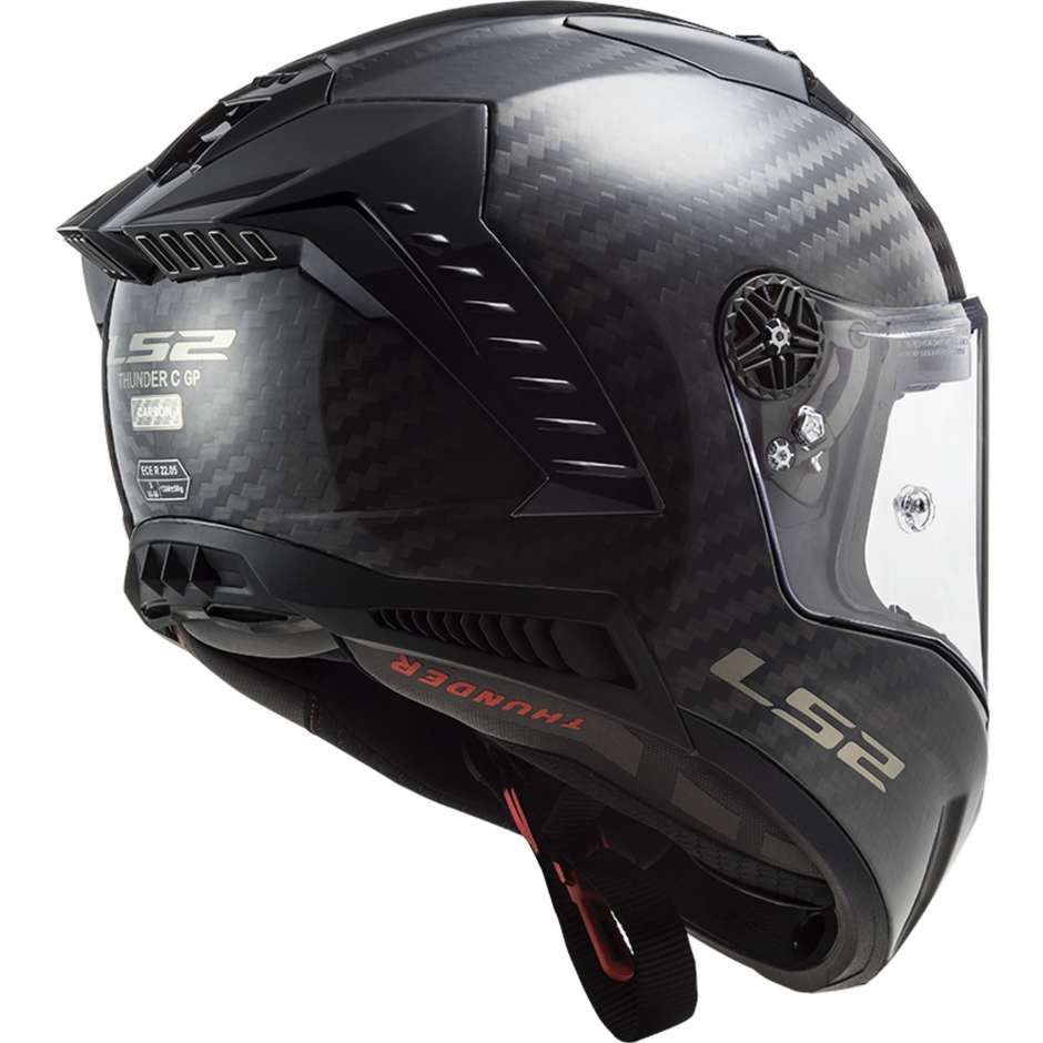 Integral Motorcycle Helmet In Carbon Ls2 FF805 THUNDER C SOLID Glossy Carbon -06