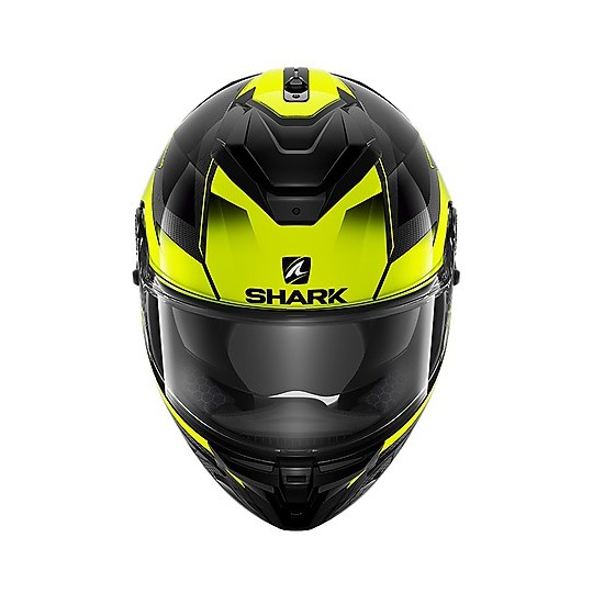 Integral Motorcycle Helmet In Carbon Shark SPARTAN GT CARBON Shestter Black Yellow