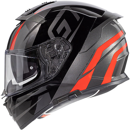 Integral Motorcycle Helmet in DEVIL GT17 Premier Fiber Red Black