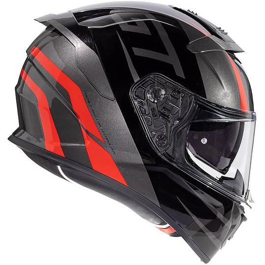 Integral Motorcycle Helmet in DEVIL GT17 Premier Fiber Red Black