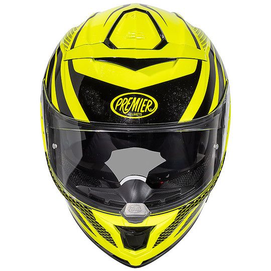 Integral Motorcycle Helmet in DEVIL PR FLUO Yellow Fluo Black Premier Fiber