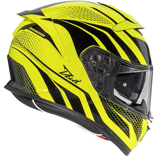Integral Motorcycle Helmet in DEVIL PR FLUO Yellow Fluo Black Premier Fiber