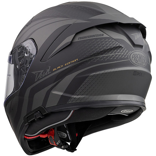 Integral Motorcycle Helmet In DEVIL PR9BE BM Premier Fiber Black Matt Gray