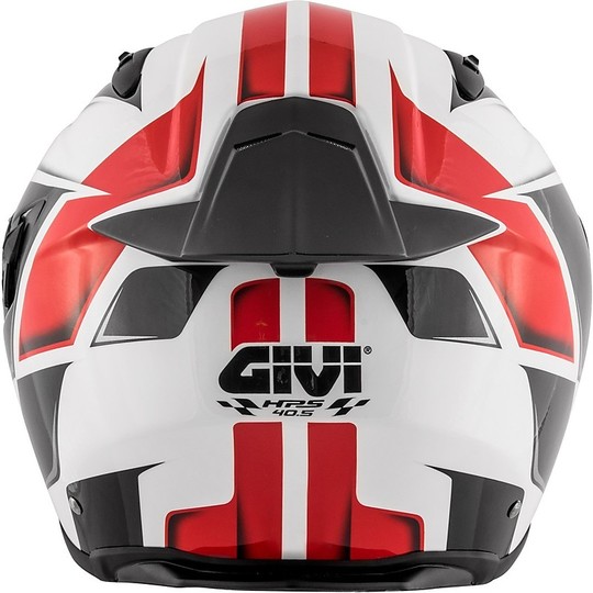 Integral Motorcycle Helmet in Fiber Givi 40.5 X-FIBER GP White Red Black