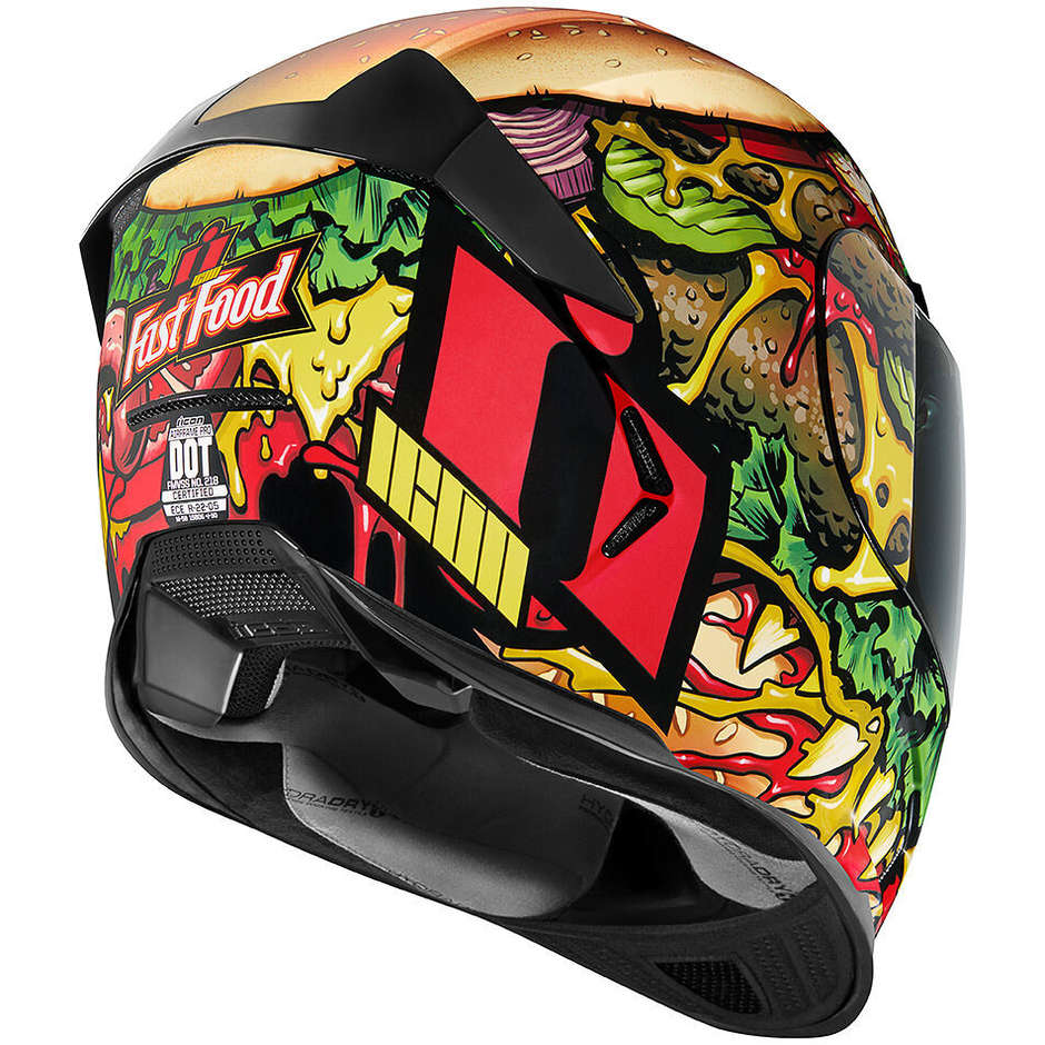Integral Motorcycle Helmet In Fiber Icon AIRFRAME PRO FastFood