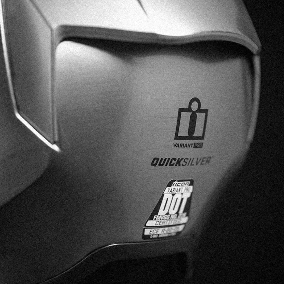 Integral Motorcycle Helmet In Fiber Icon Variant Pro QuickSilver