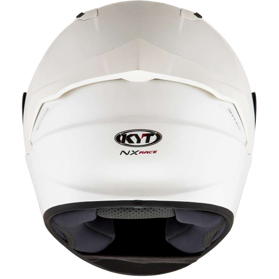 Integral Motorcycle Helmet In Fiber KYT NX RACE PLAIN White