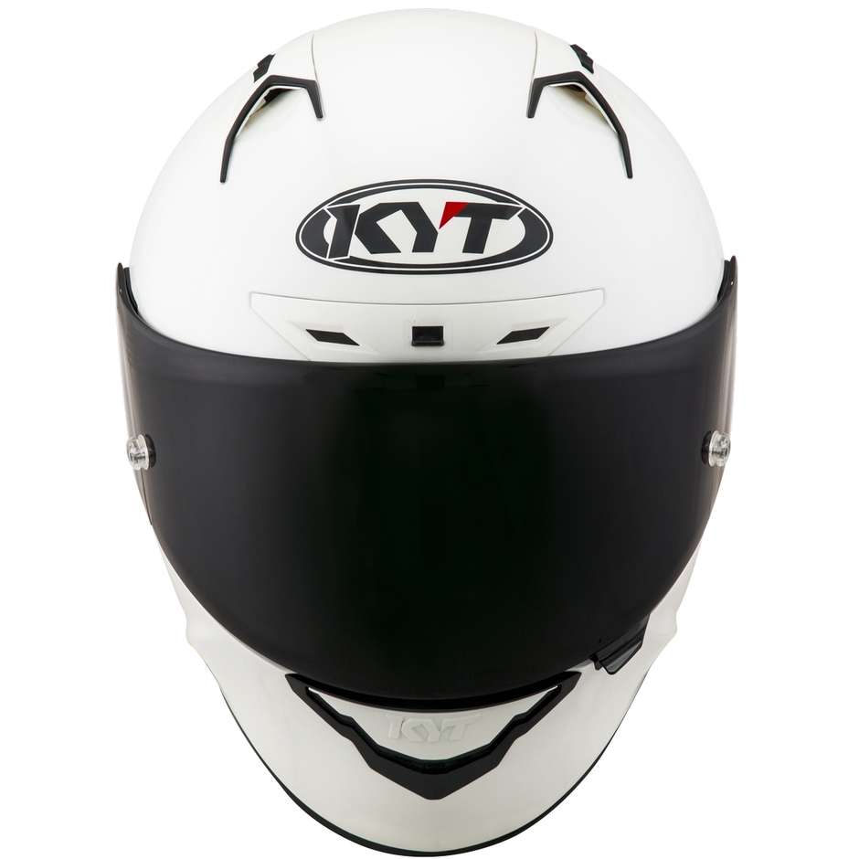 Integral Motorcycle Helmet In Fiber KYT NX RACE PLAIN White