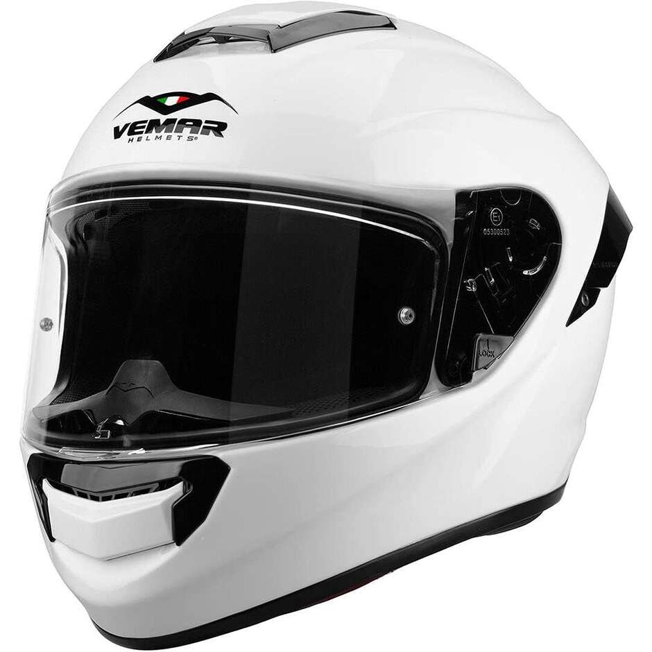 Integral Motorcycle Helmet in Fiber Vemar Hurricane H0A White