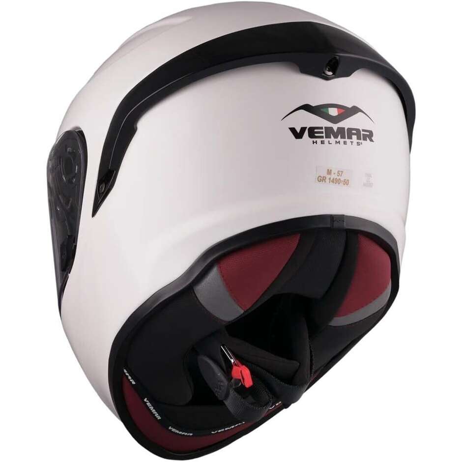 Integral Motorcycle Helmet in Fiber Vemar Hurricane H0A White