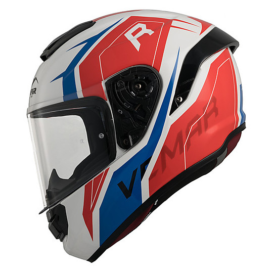 Integral Motorcycle Helmet in Fiber Vemar Hurricane Revenge H029 Red Blue