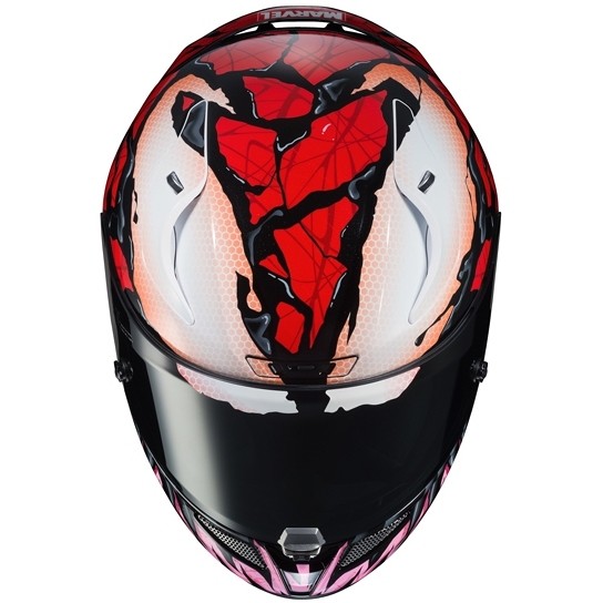 Integral motorcycle helmet in HJC fiber RPHA 11 MARVELL CARNAGE MC1 Red