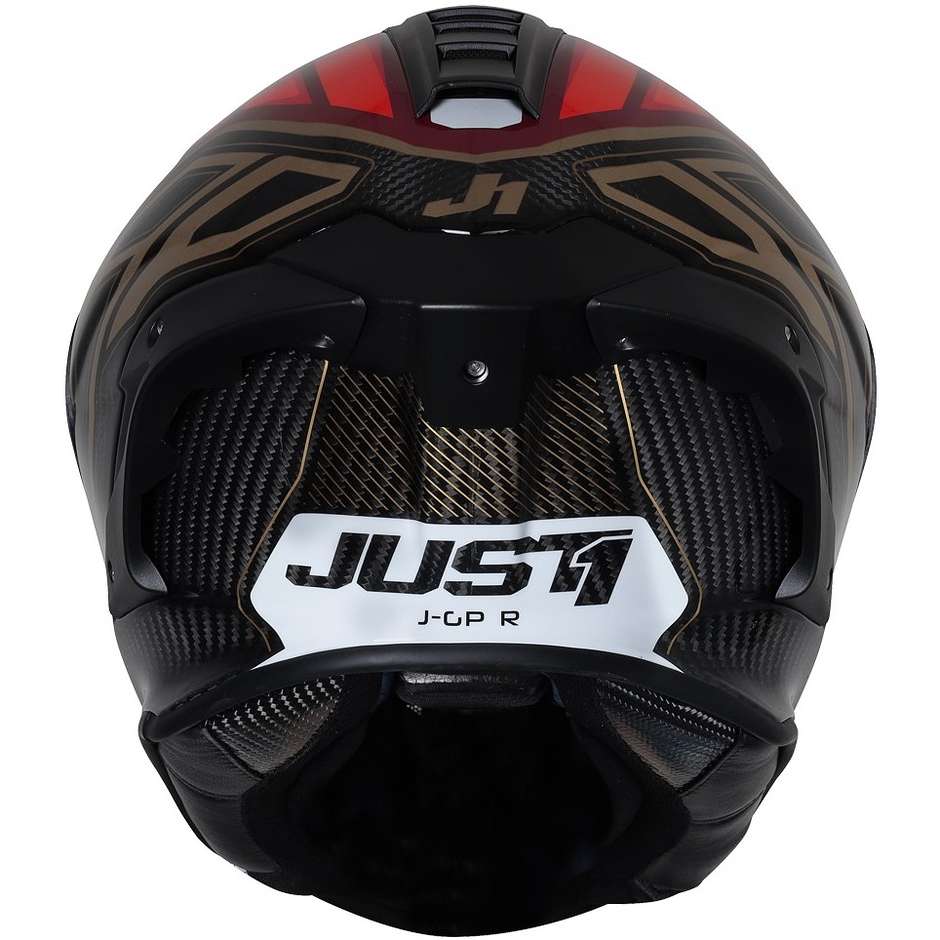 Integral Motorcycle Helmet In Just1 Carbon J-GPR INSTINCT Red Fluo Carbon