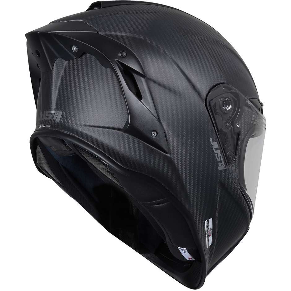 Integral Motorcycle Helmet In Just1 Carbon J-GPR SOLID Glossy Carbon