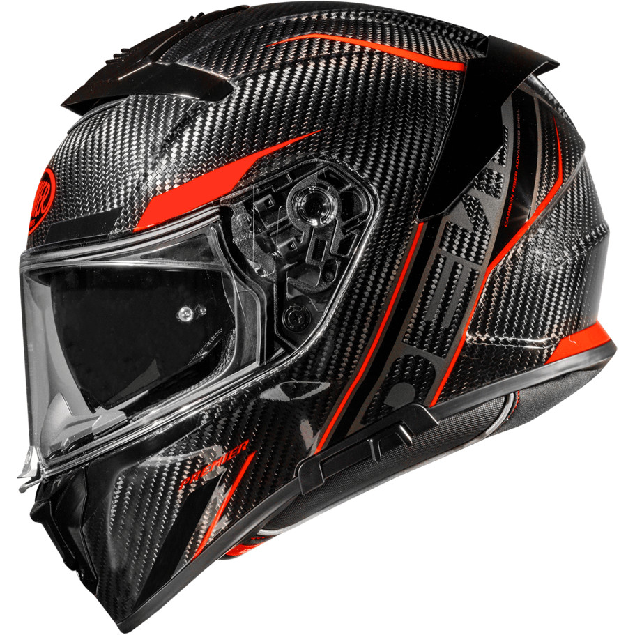 Integral Motorcycle Helmet in Premier Carbon DEVIL CARBON ST2 Red